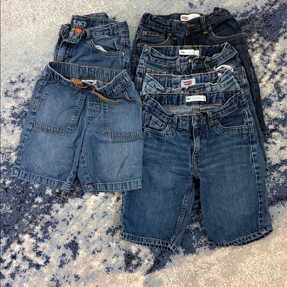 6 Pair of Assorted Size Children Shorts Collection